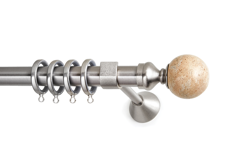 Anartisi Κουρτινόξυλο Φ25 Inox 'Marble Collection' Lith